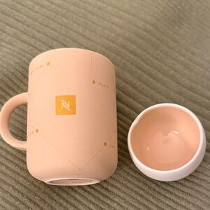 Nespresso Tan Mug and dish